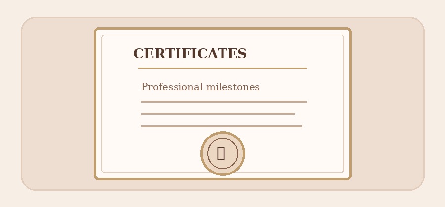 Professional certificates and qualifications